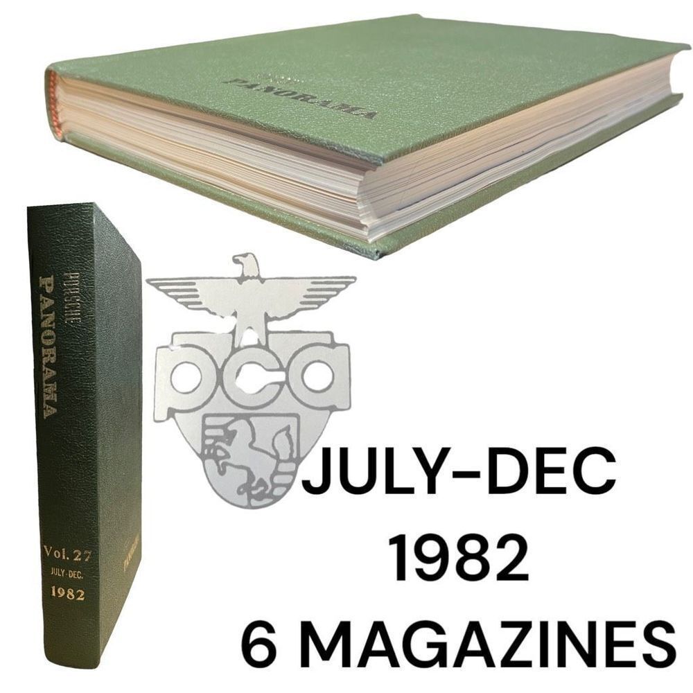 Porsche Panoramic Hardcover Bounded Magazines Vintage 1982 JULY-DEC PCA